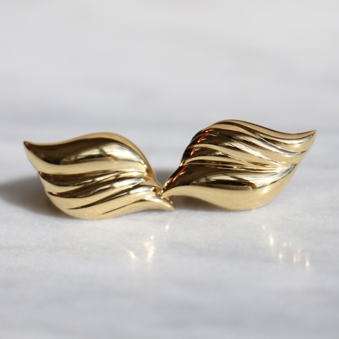 9ct Gold Vintage Chunky Earrings