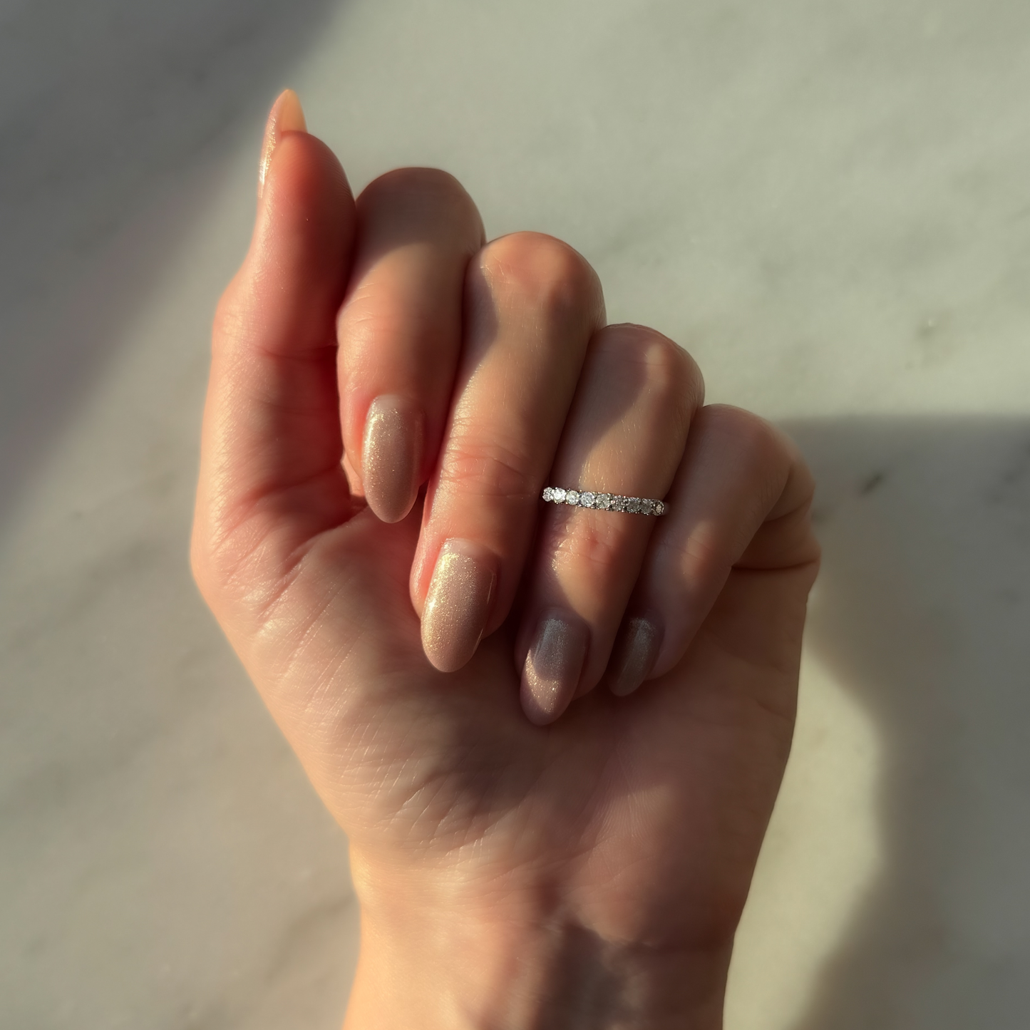 9ct White Gold Diamond Eternity Ring