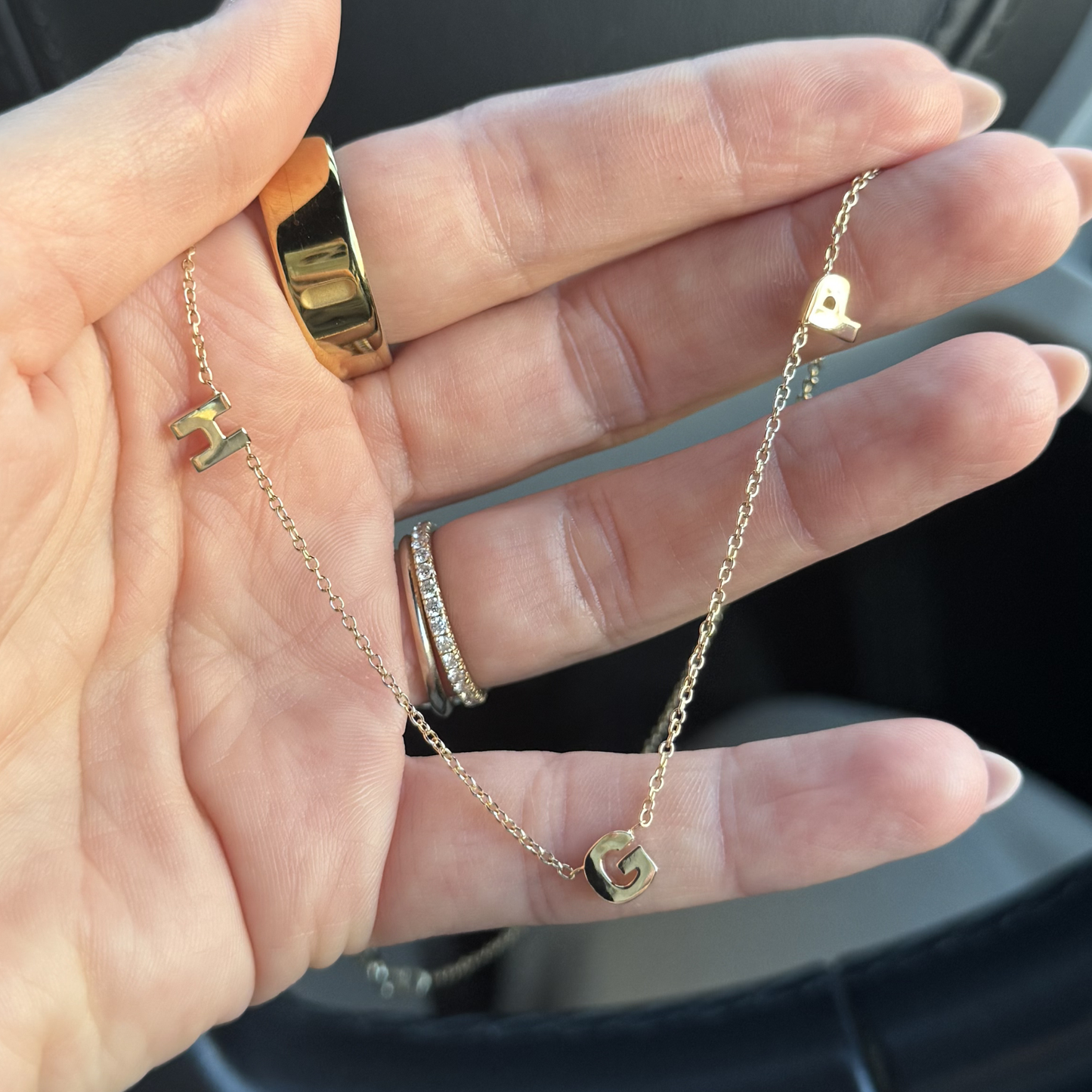 9ct Gold Initial Necklace