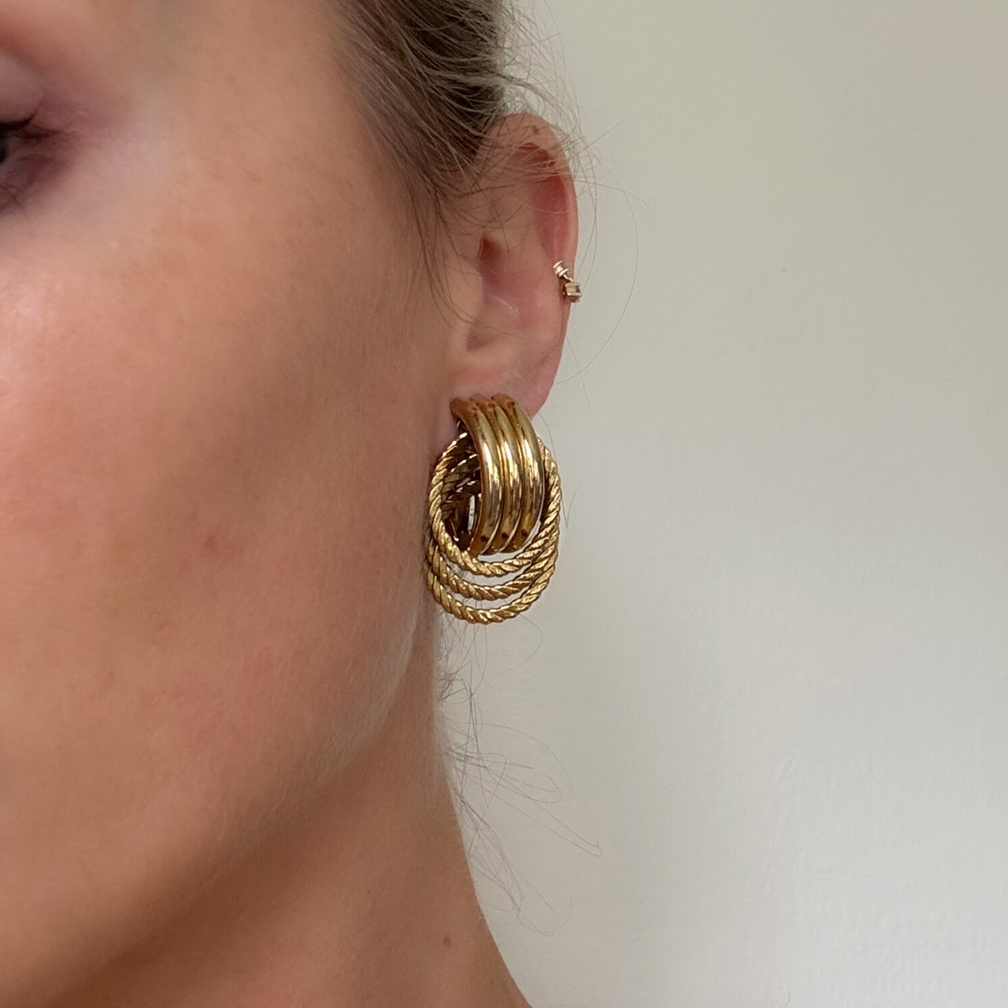 Vintage Large Statement Rope Earrings