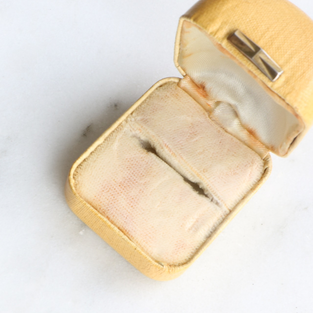 Vintage Yellow Ring Box
