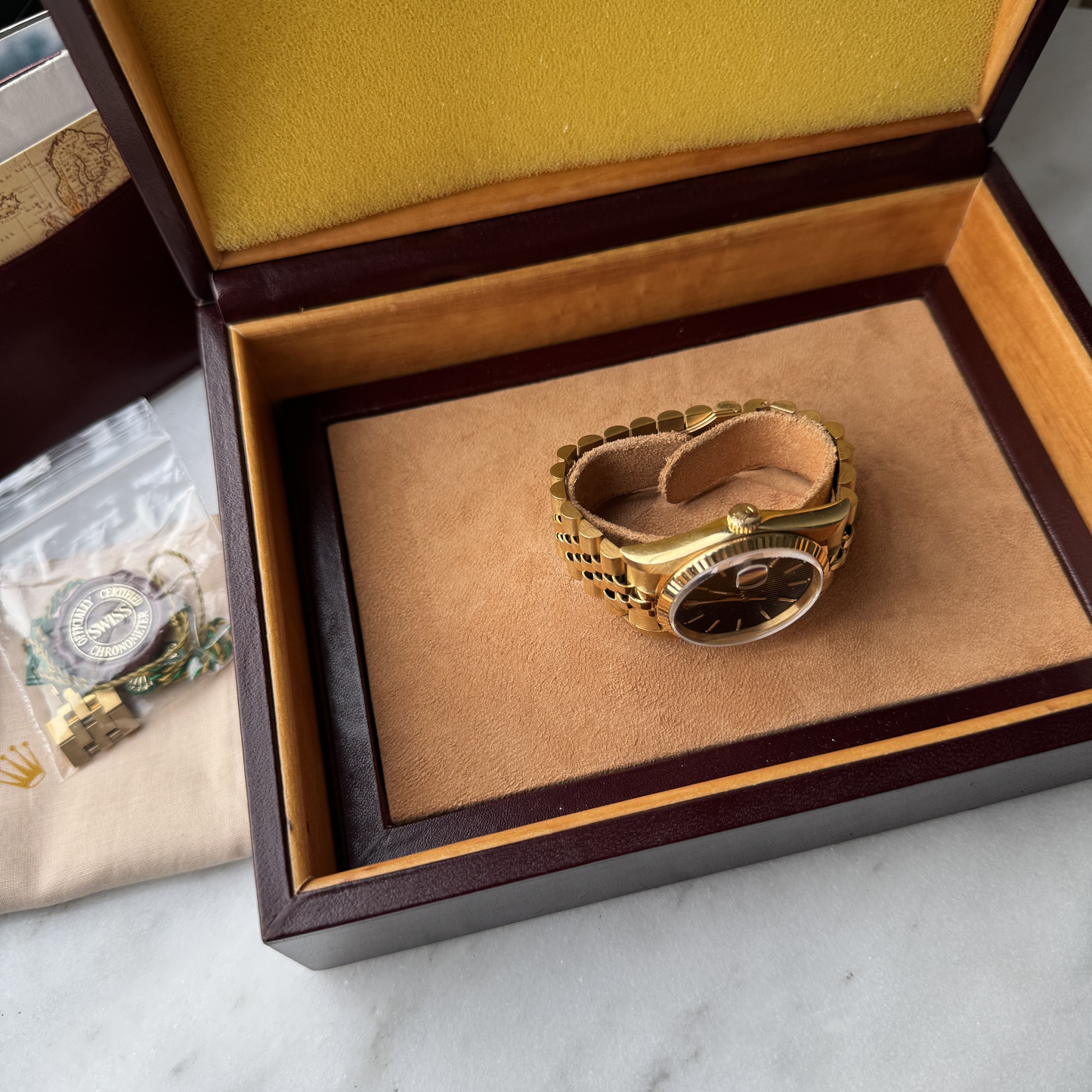 Rolex DateJust 18ct Yellow Gold with Box and Papers