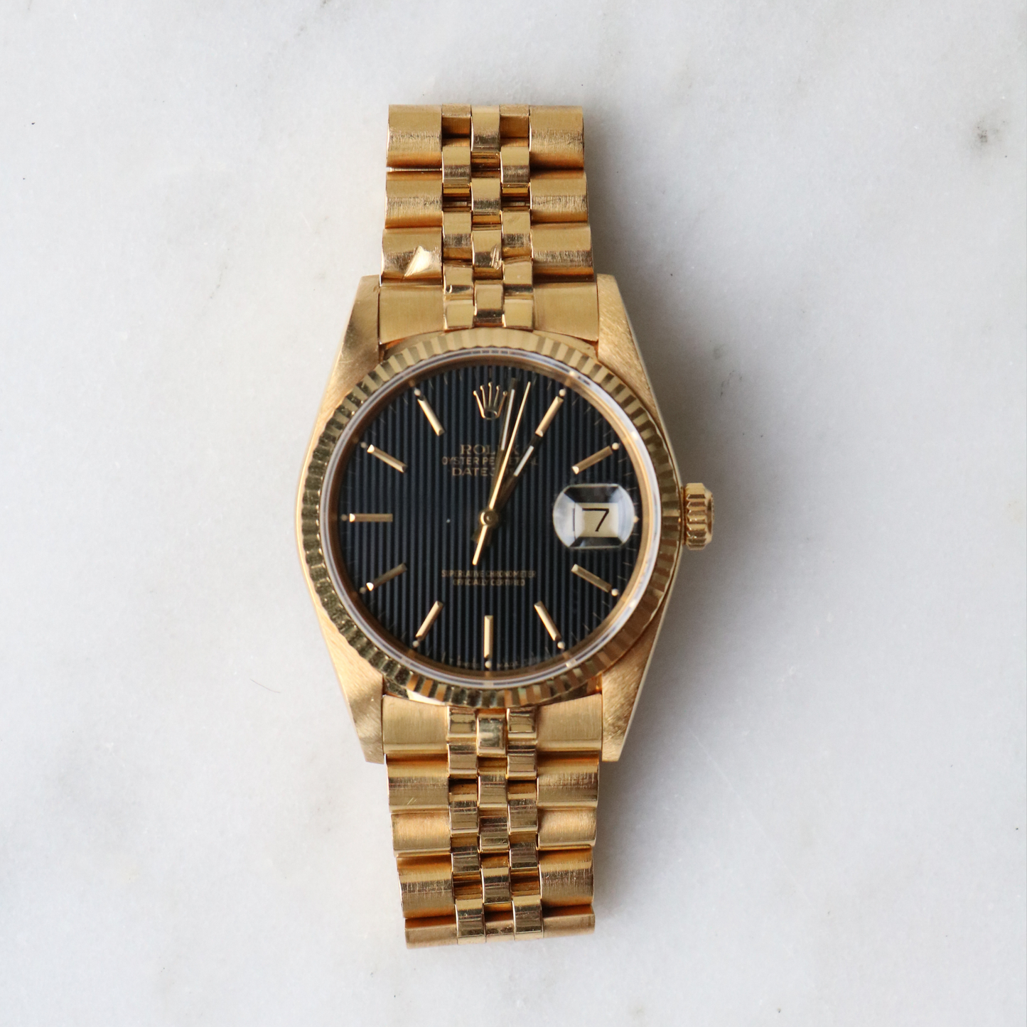 Rolex DateJust 18ct Yellow Gold with Box and Papers