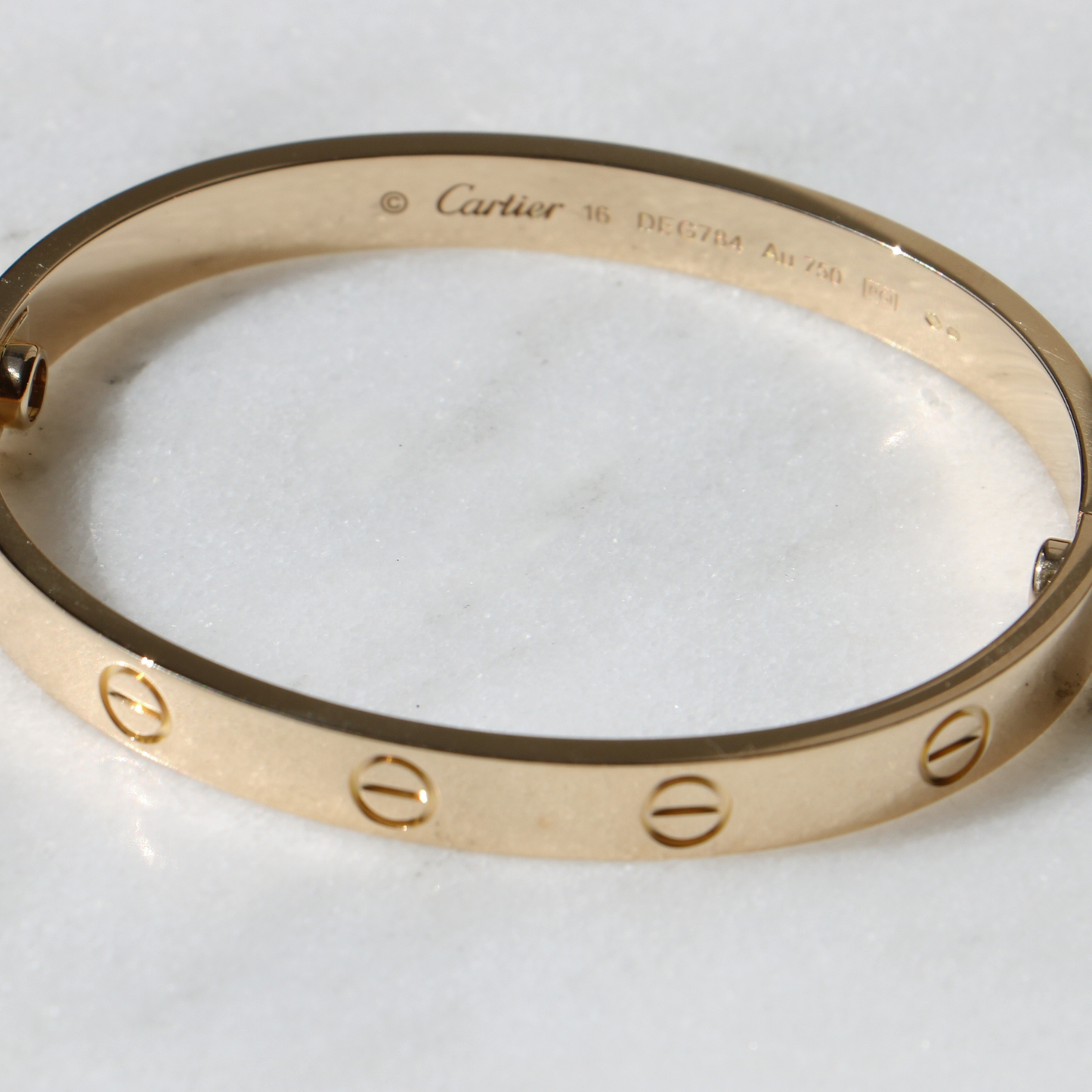 18ct Gold Cartier LOVE bracelet size 16