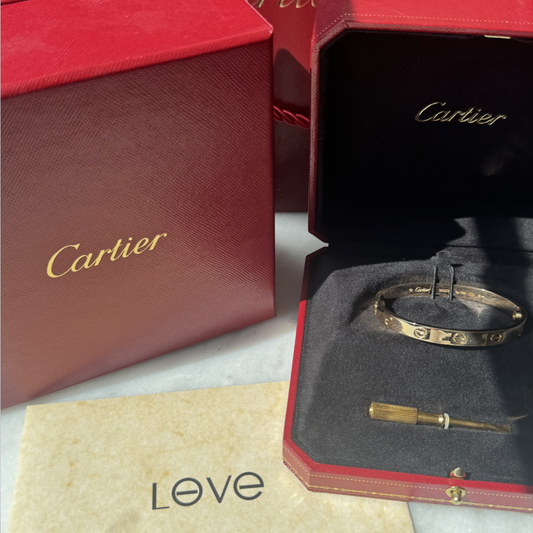 18ct Gold Cartier LOVE bracelet size 16