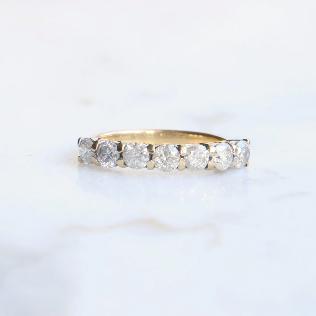 18ct Gold 1.17ct Diamond Claw Set Eternity Ring