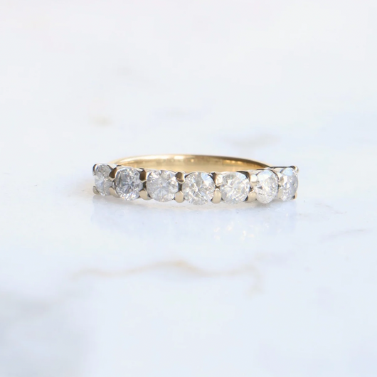 18ct Gold 1.17ct Diamond Claw Set Eternity Ring