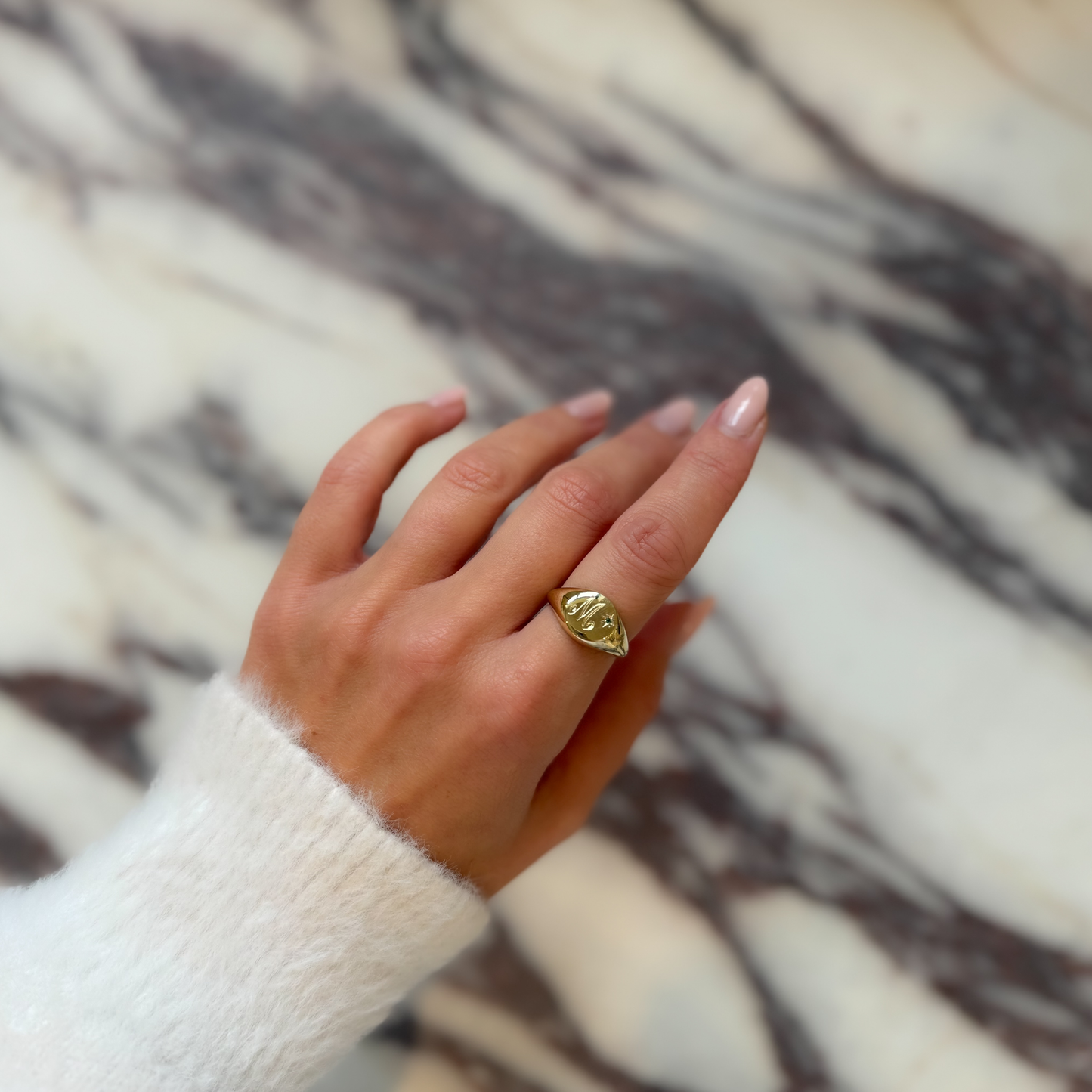 9ct Gold Custom Engaved Signet Ring