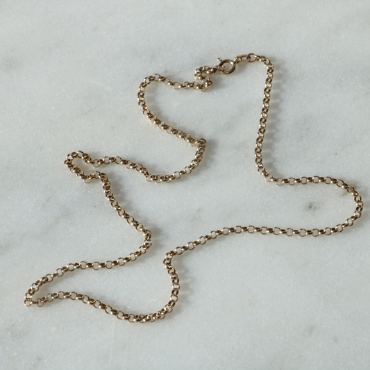 9ct Yellow Gold Vintage Belcher Chain 18” 4g