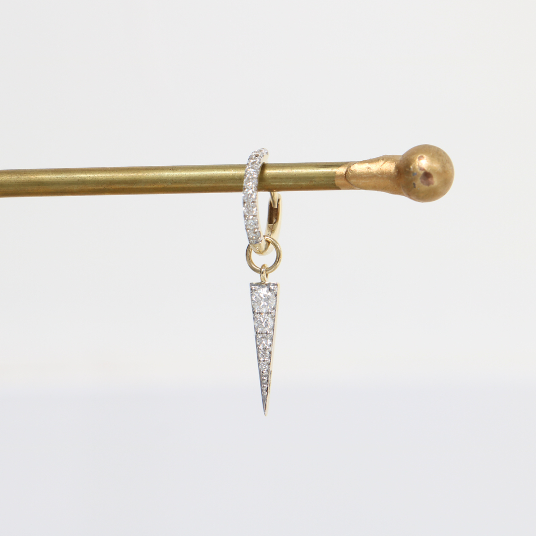 9ct Gold 0.12ct Diamond Earring Charm 