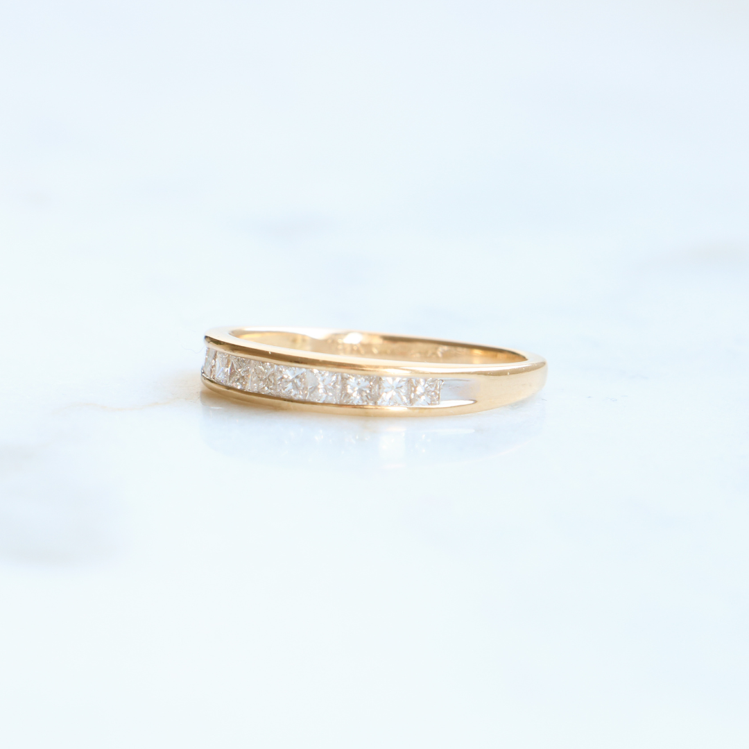 18ct Gold Princess Cut 0.50ct Diamond Eternity Ring