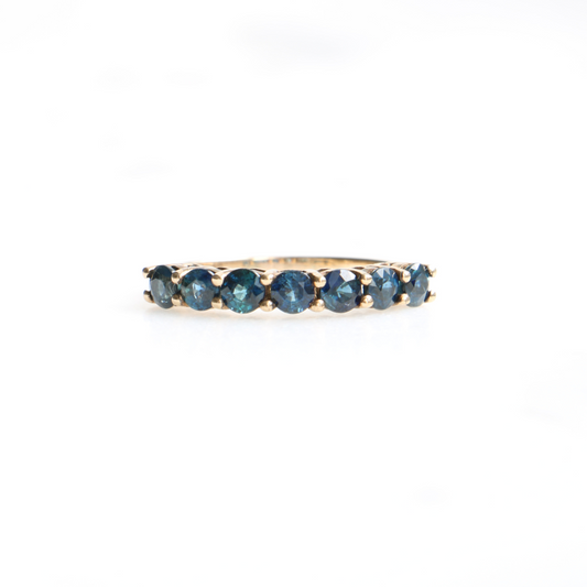 9ct Gold London Blue Topaz Eternity Ring