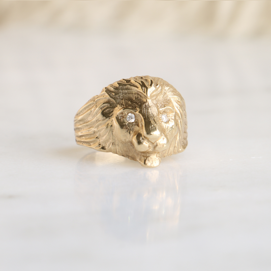 9ct Gold Lion Ring