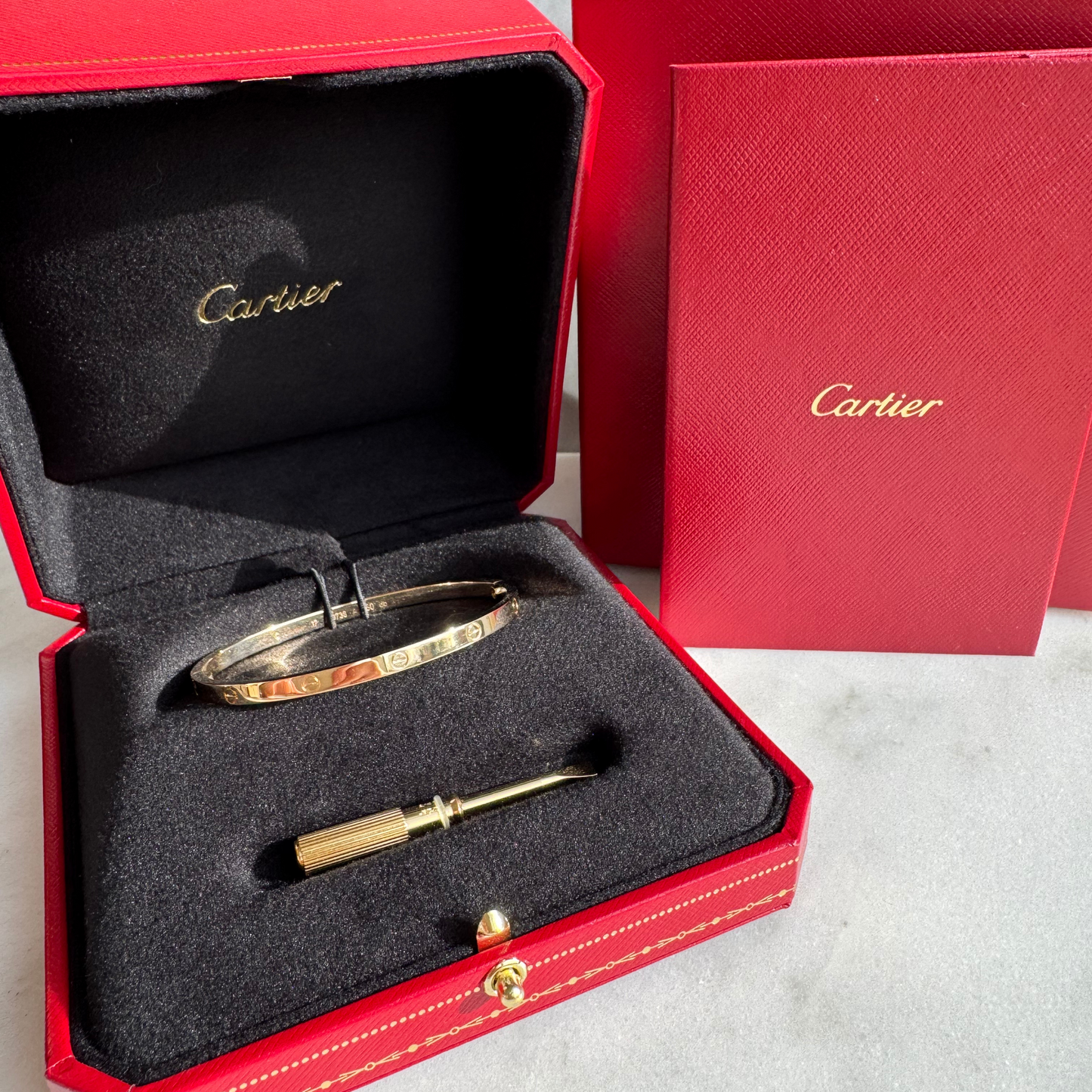 18ct Gold Cartier LOVE bracelet small model 17