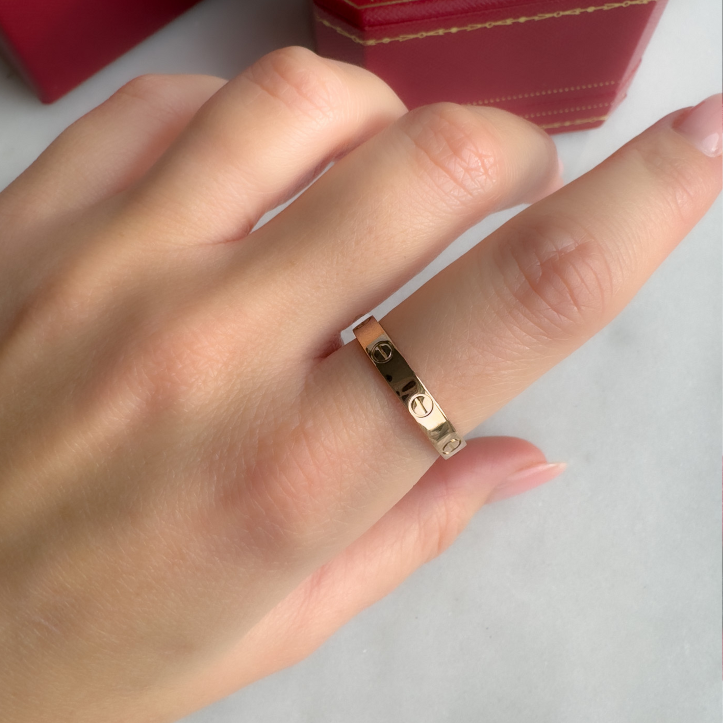 18ct Rose Gold Cartier LOVE Ring Small Model Size 60