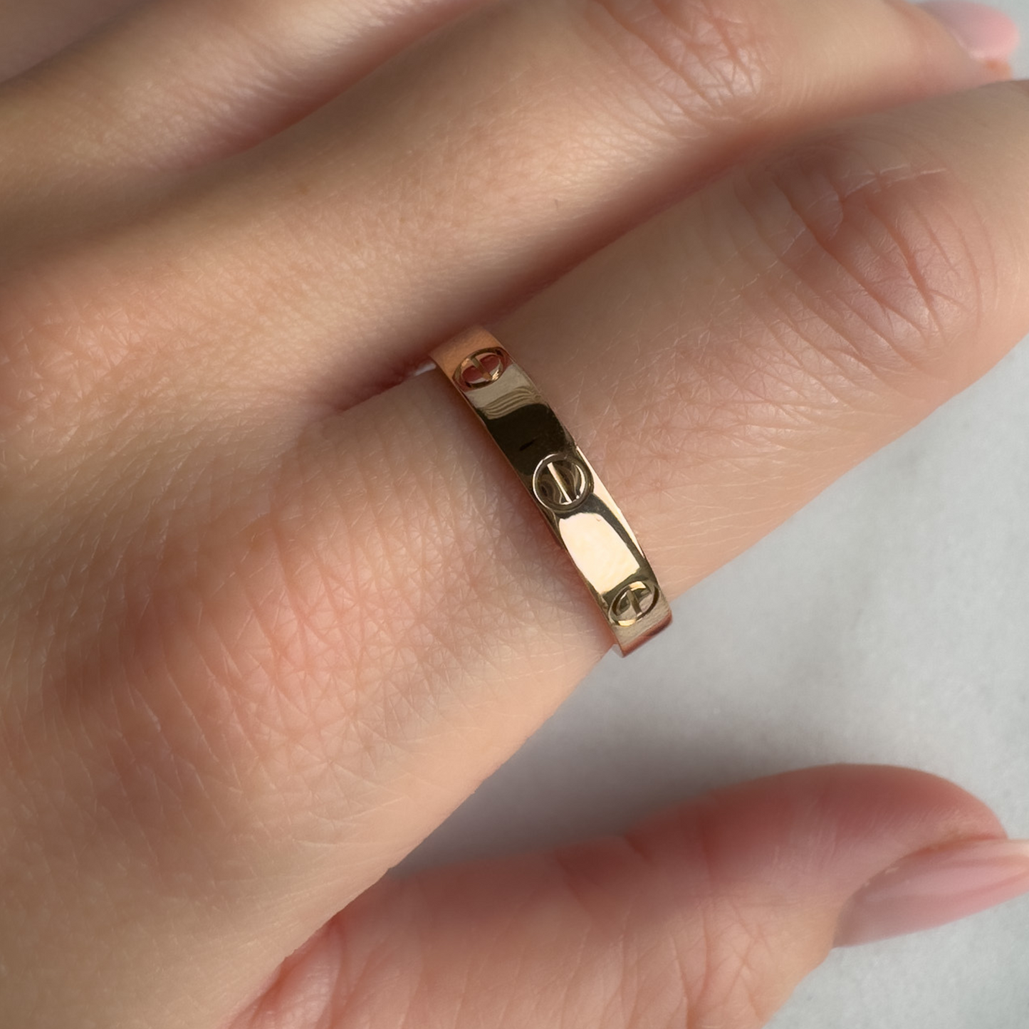 18ct Rose Gold Cartier LOVE Ring Small Model Size 60