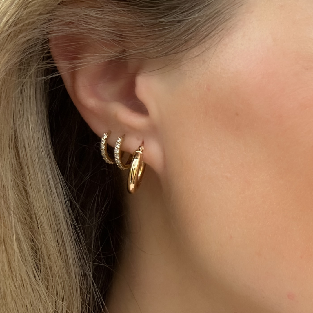 9ct Yellow Gold Chunky Hoop Earrings
