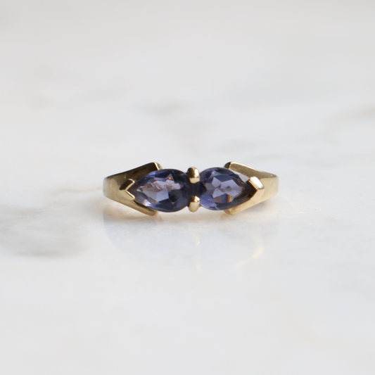 9ct Gold Vintage Amethyst Ring