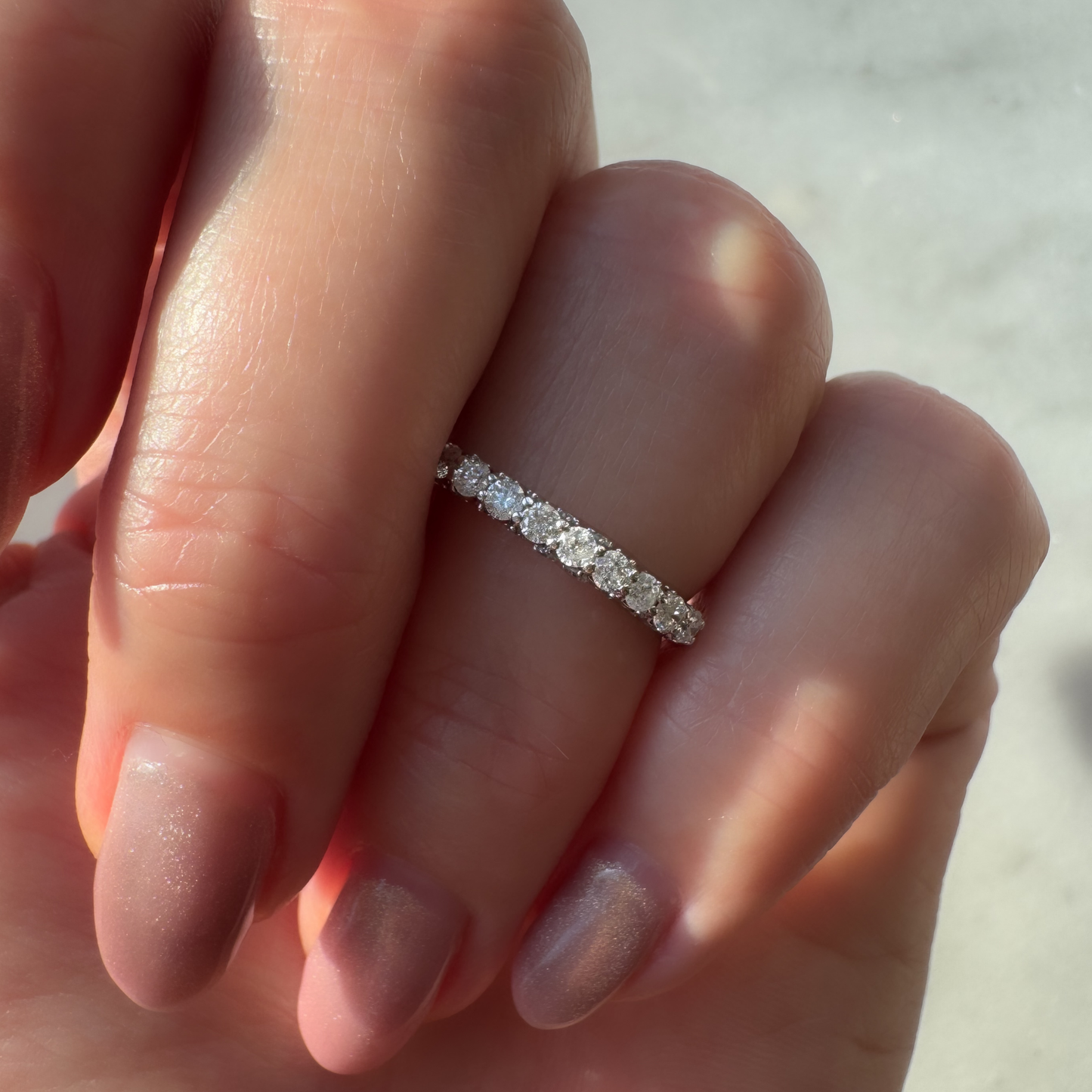 9ct White Gold Diamond Eternity Ring