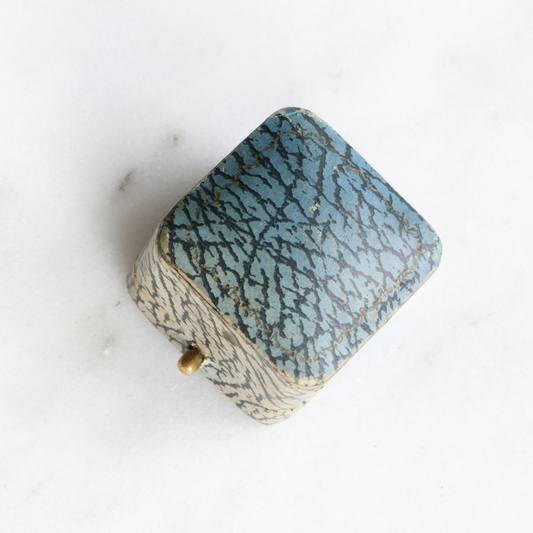 Vintage Blue Ring Box