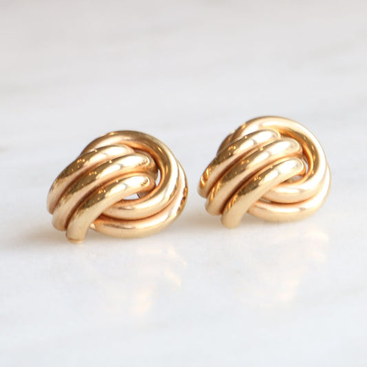 9ct Gold Vintage Chunky Earrings