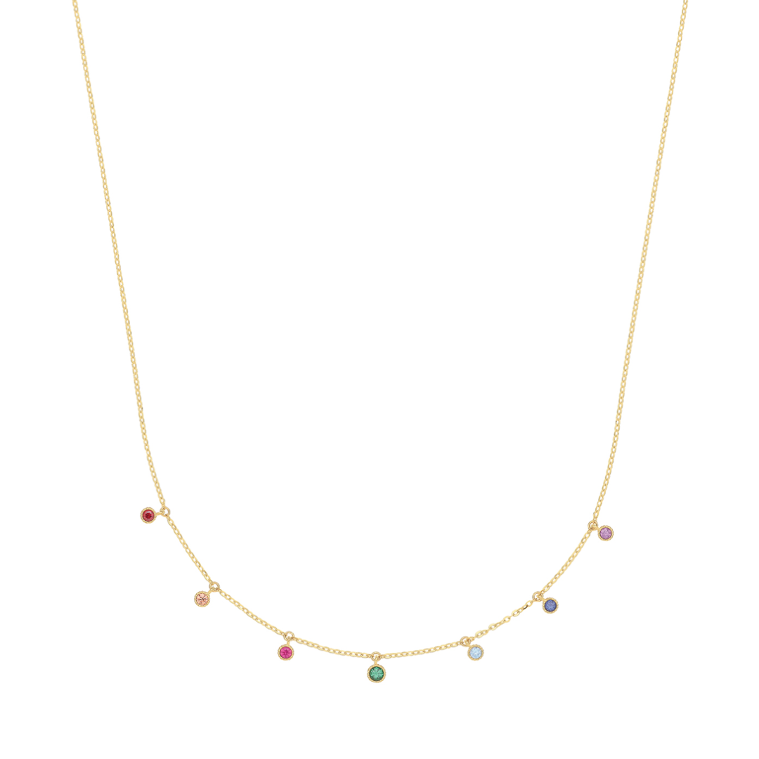 9ct Gold Rainbow Necklace