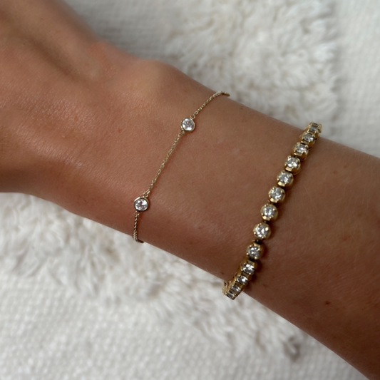 9ct Gold CZ Bracelet