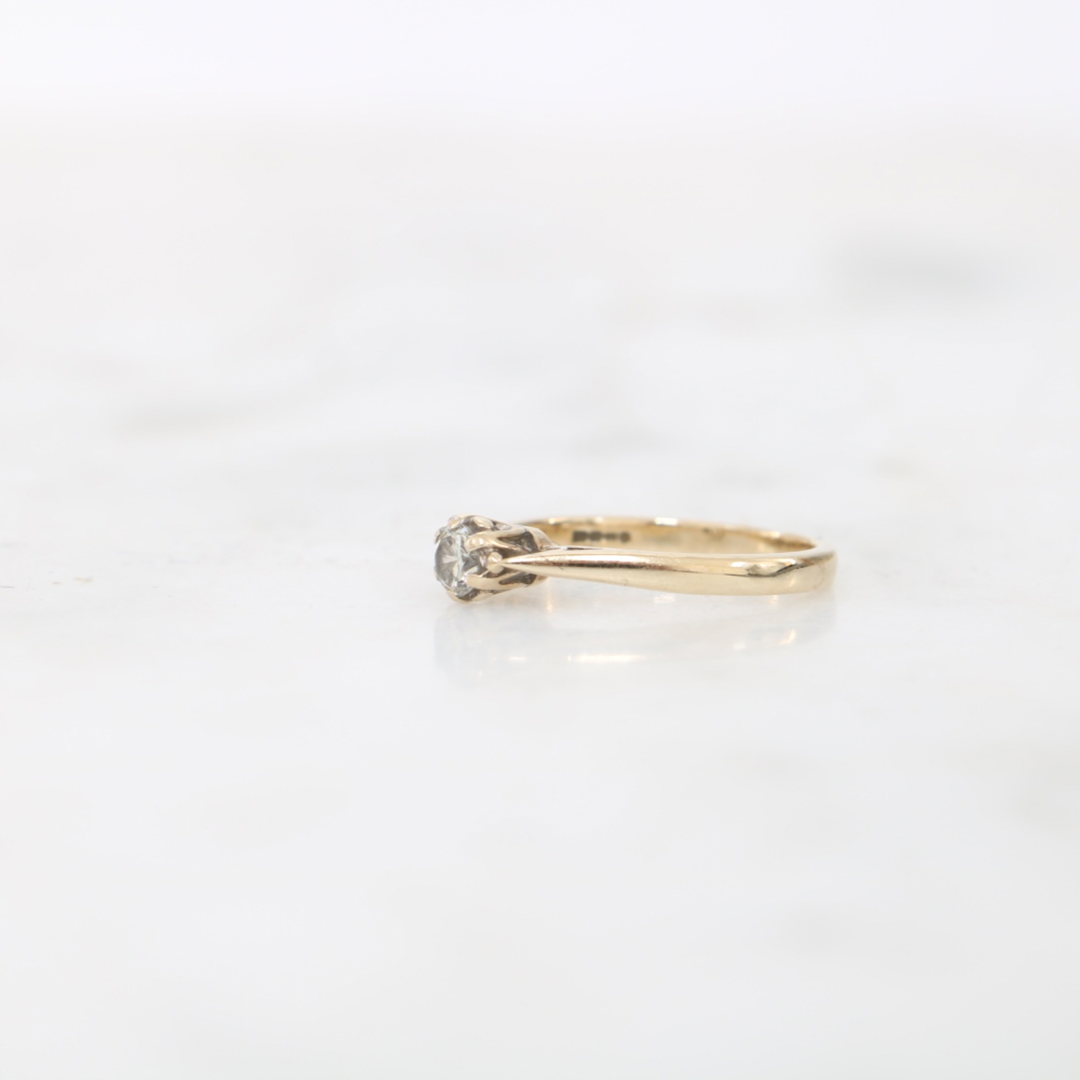 9ct Gold .25ct Solitaire Diamond Ring